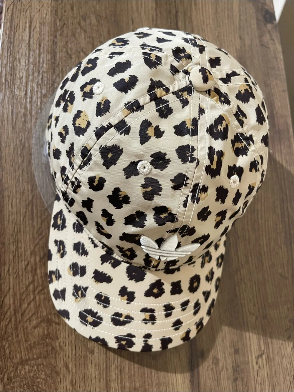 Adidas & Disney  Kids Leopard Print Beige Cap with White Trefoil